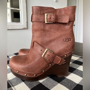 Ugh platform booties size 5